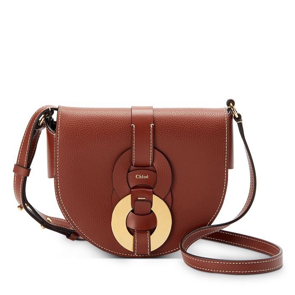 Chloe Darryl Brown Leather Crossbody Bag